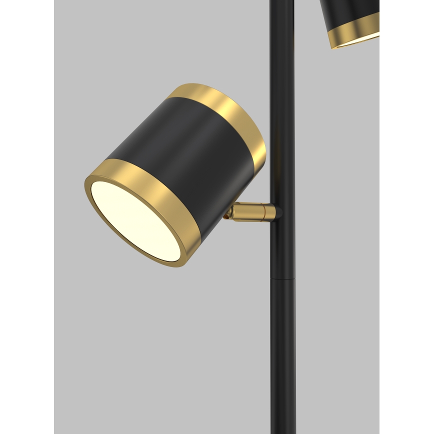 Wofi 3003-304S - Candeeiro de chão LED com regulação TOULOUSE LED/21W/230V preto/dourada