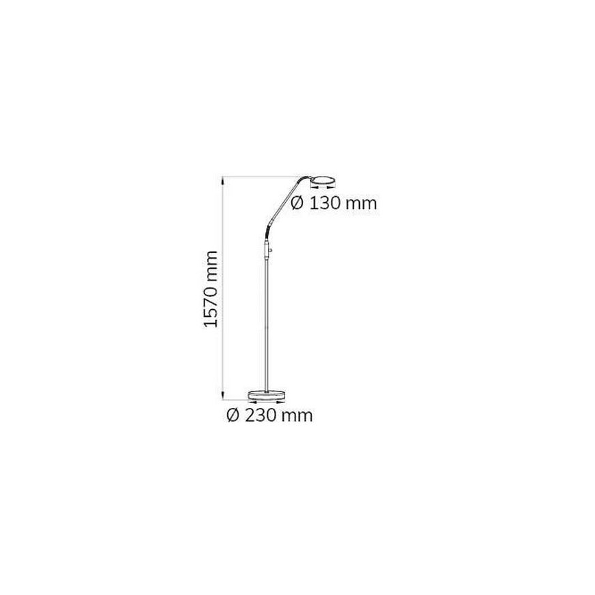 Wofi 3006.01.64.9000 - Candeeiro de chão LED com regulação TWIN LED/4,6W/230V