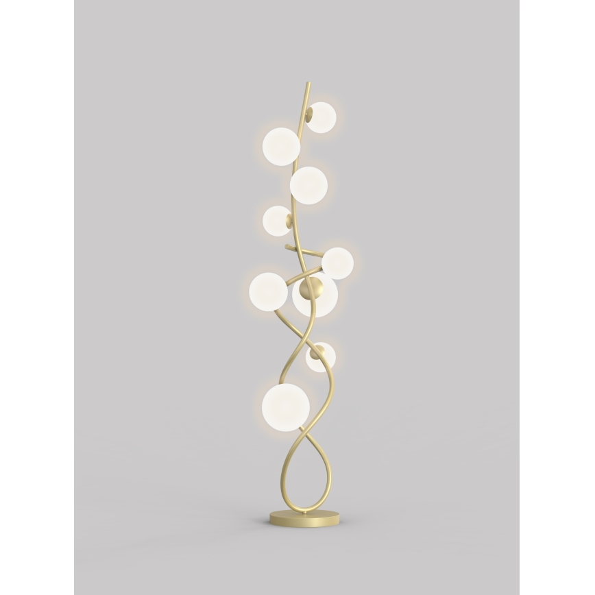 Wofi 3014-901 - Candeeiro de chão LED NANCY 9xG9/3,5W/230V dourada/branco