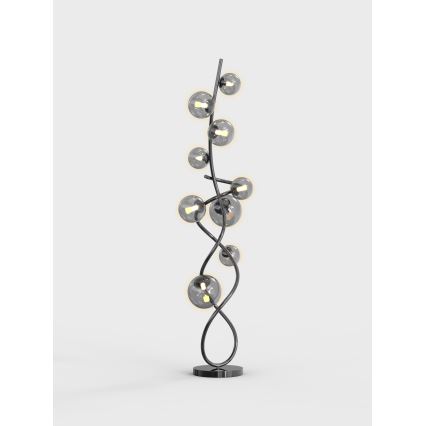 Wofi 3014-905 - Candeeiro de chão LED NANCY 9xG9/3,5W/230V preto cromado