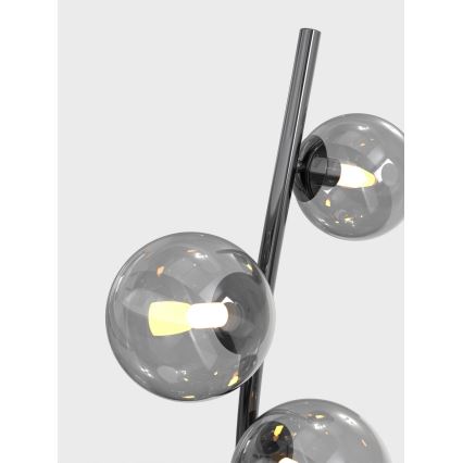 Wofi 3014-905 - Candeeiro de chão LED NANCY 9xG9/3,5W/230V preto cromado