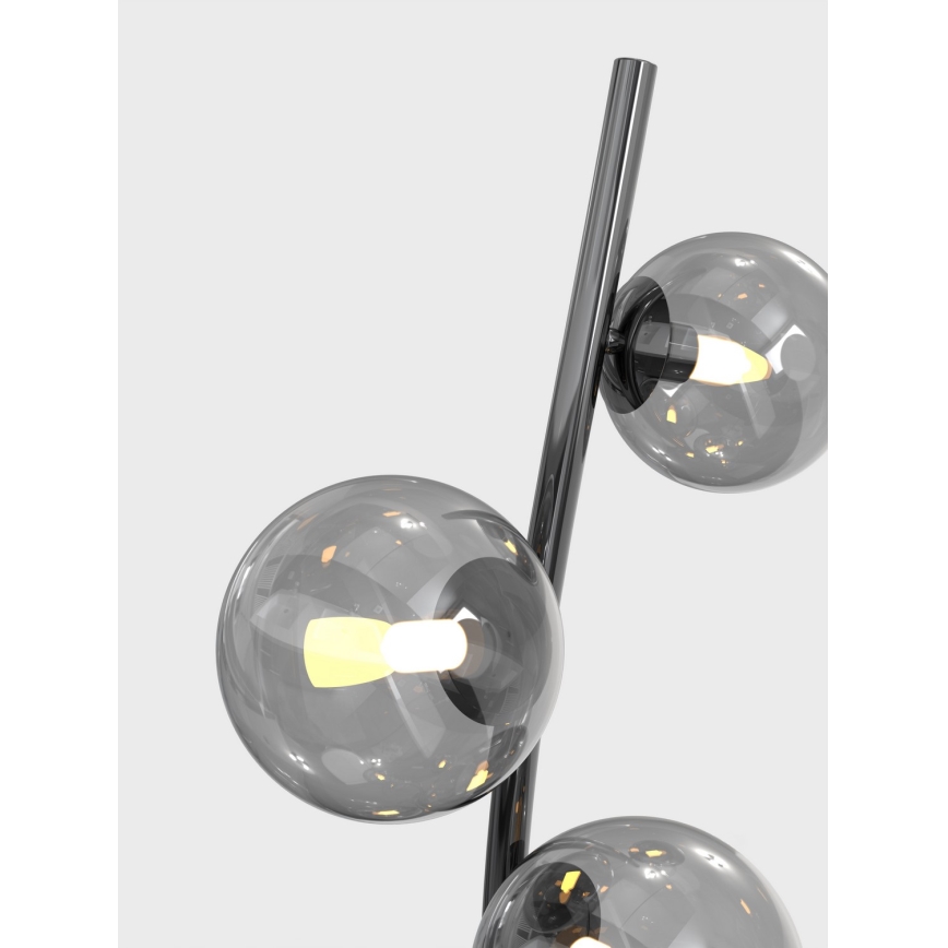 Wofi 3014-905 - Candeeiro de chão LED NANCY 9xG9/3,5W/230V preto cromado