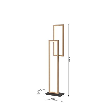 Wofi 3023-206 - Candeeiro de chão LED com regulação PESCARA LED/21W/230V