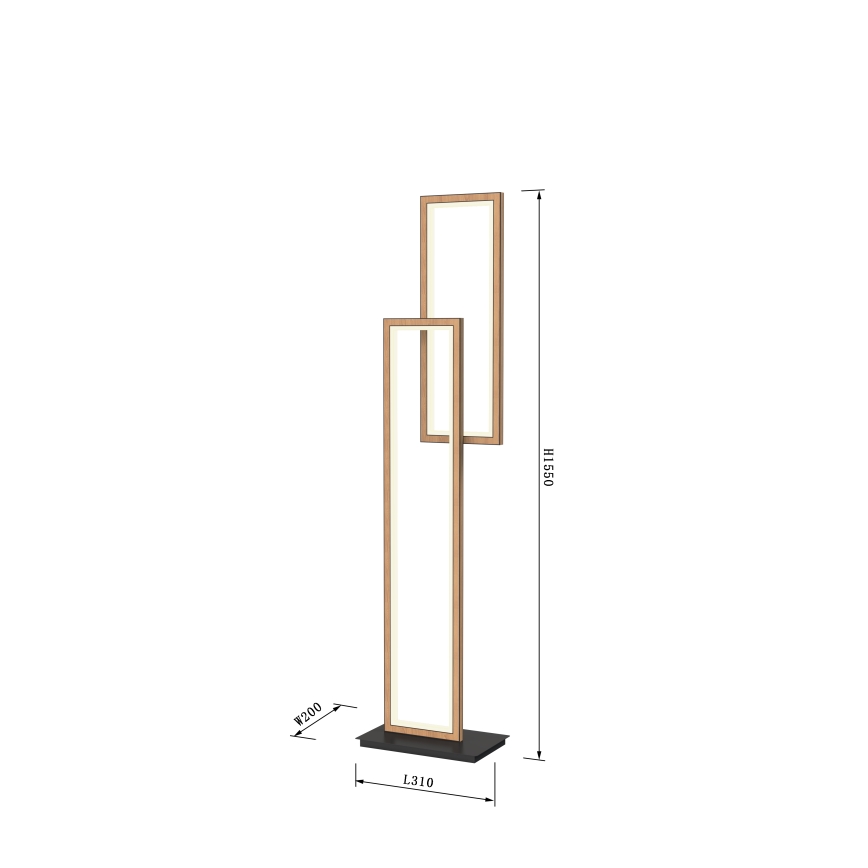Wofi 3023-206 - Candeeiro de chão LED com regulação PESCARA LED/21W/230V