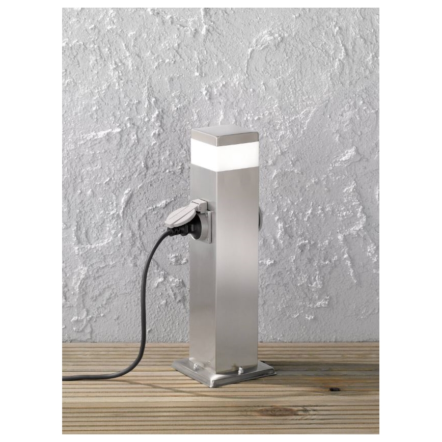 Wofi 3054.01.97.7000 - Candeeiro exterior LED com 2 tomadas TARA LED/7W/230V IP44 SCHUKO
