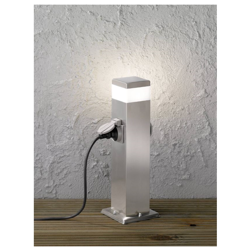 Wofi 3054.01.97.7000 - Candeeiro exterior LED com 2 tomadas TARA LED/7W/230V IP44 SCHUKO