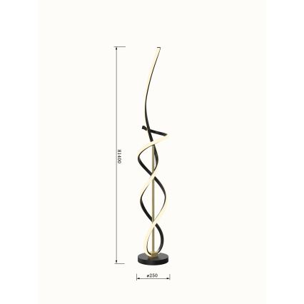 Wofi 3134-104 - Candeeiro de chão LED com regulação INDIGO LED/31W/230V preto/dourada