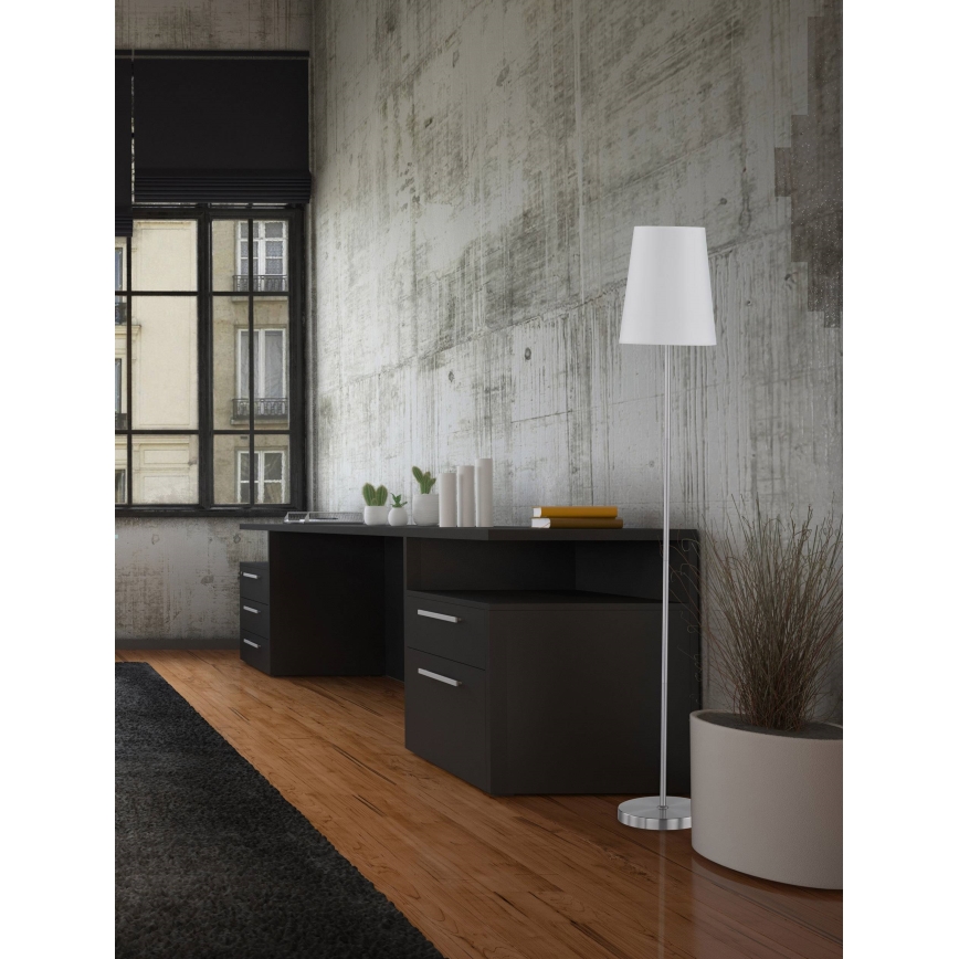 Wofi 3329.01.06.6000 - Candeeiro de chão FYNN 1xE27/60W/230V branco