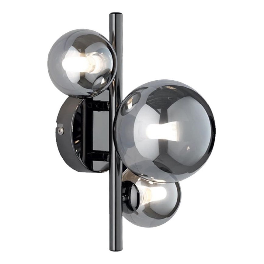 Wofi 4014.03.24.9000 - Iluminação de parede LED VILLA 3xG9/3W/230V preto/cromado brilhante