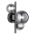 Wofi 4014.03.24.9000 - Iluminação de parede LED VILLA 3xG9/3W/230V preto/cromado brilhante