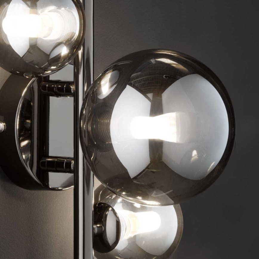 Wofi 4014.03.24.9000 - Iluminação de parede LED VILLA 3xG9/3W/230V preto/cromado brilhante