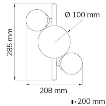 Wofi 4014.03.24.9000 - Iluminação de parede LED VILLA 3xG9/3W/230V preto/cromado brilhante