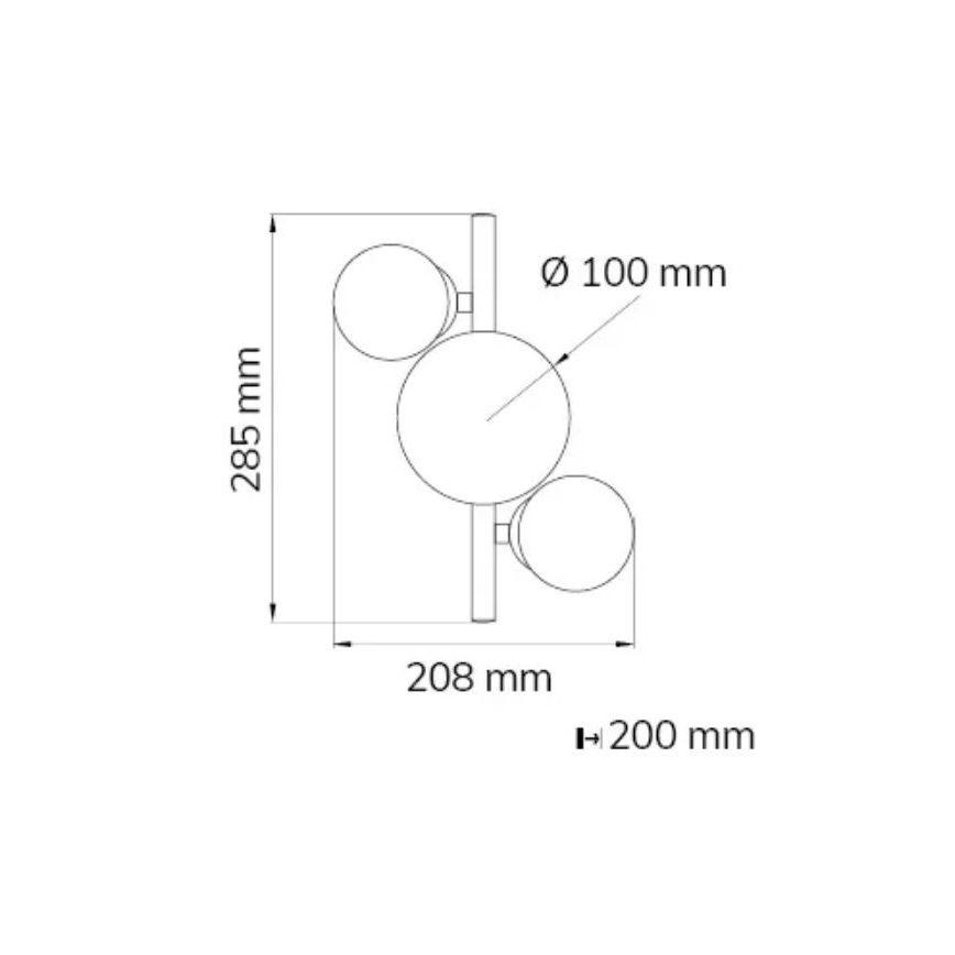 Wofi 4014.03.24.9000 - Iluminação de parede LED VILLA 3xG9/3W/230V preto/cromado brilhante