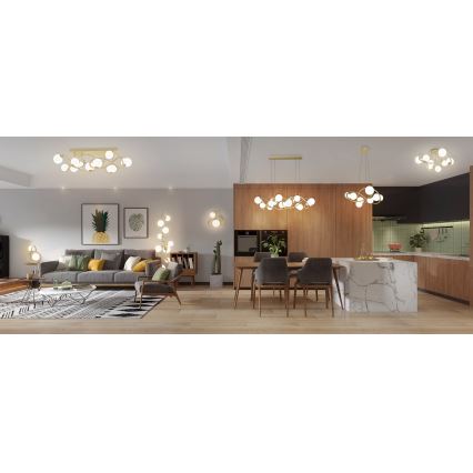 Wofi 4014-201 - Iluminação de parede LED NANCY 2xG9/3,5W/230V dourada/branco