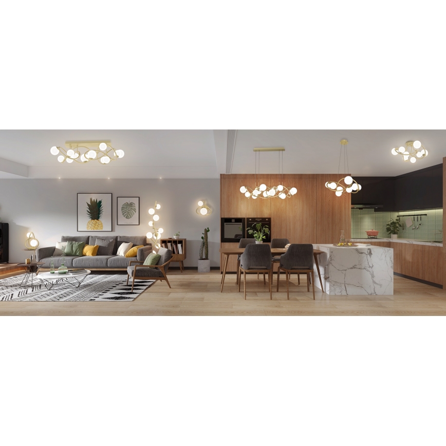 Wofi 4014-201 - Iluminação de parede LED NANCY 2xG9/3,5W/230V dourada/branco