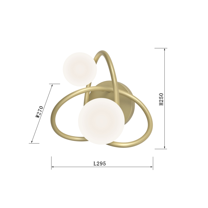 Wofi 4014-201 - Iluminação de parede LED NANCY 2xG9/3,5W/230V dourada/branco