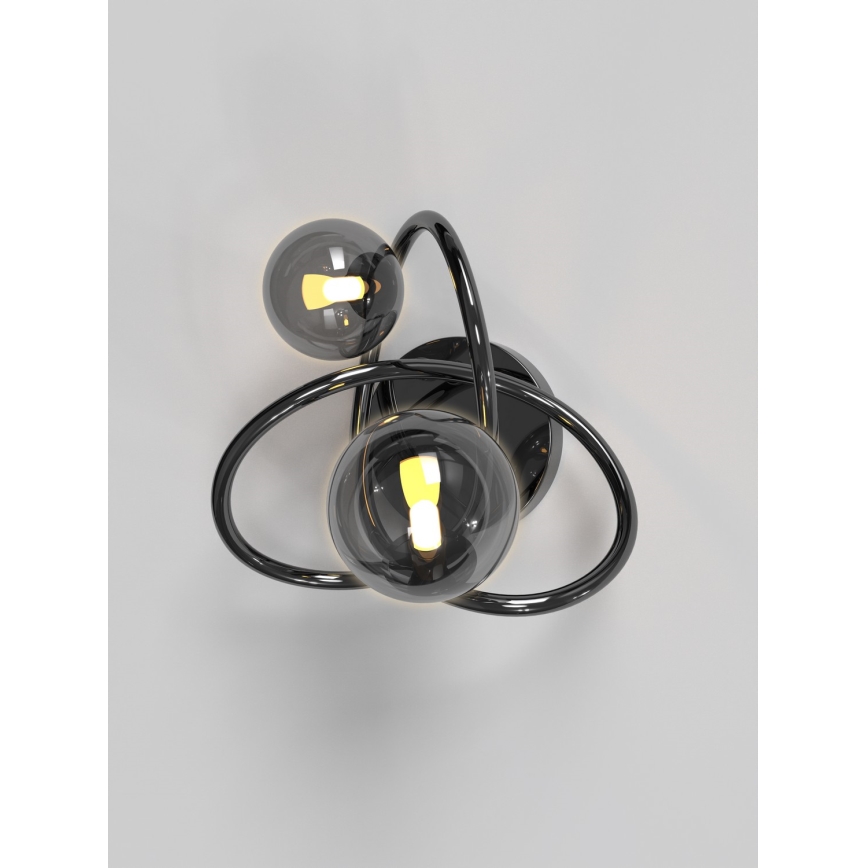 Wofi 4014-205 - Iluminação de parede LED NANCY 2xG9/3,5W/230V preto/cromado brilhante