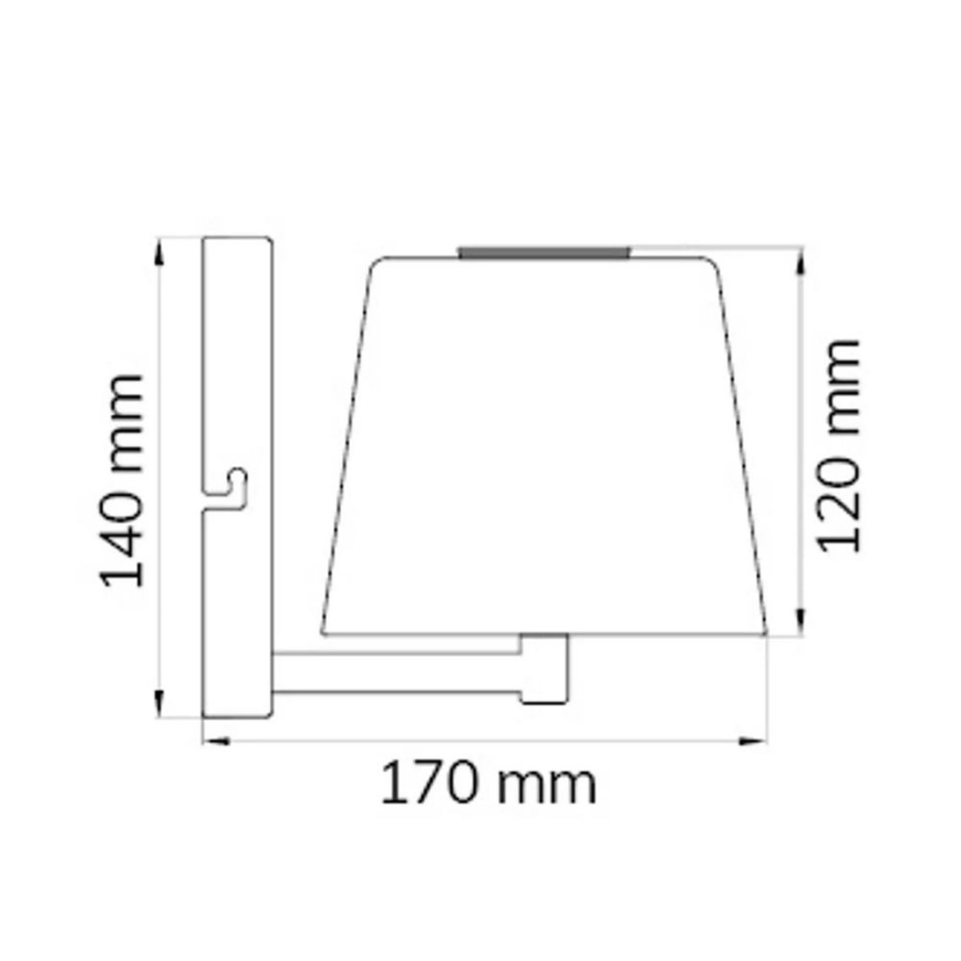 Wofi 4015.01.64.9000 - Candeeiro de parede LED com regulação GENK LED/2W/5V 2500 mAh