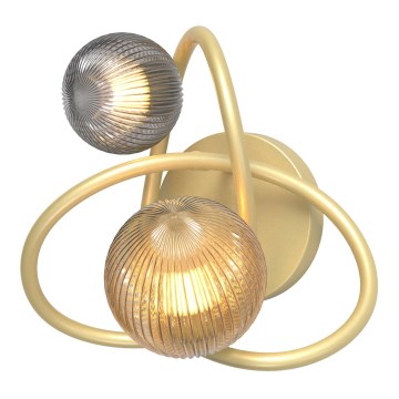 Wofi 4015-204 - Iluminação de parede LED METZ 2xG9/3,5W/230V dourada/cinzento