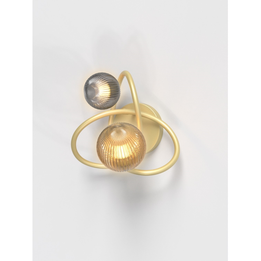 Wofi 4015-204 - Iluminação de parede LED METZ 2xG9/3,5W/230V dourada/cinzento