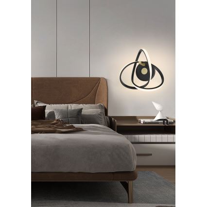 Wofi 4134-104 - Iluminação de parede LED INDIGO LED/14W/230V preto/dourada