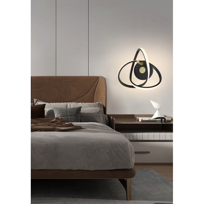 Wofi 4134-104 - Iluminação de parede LED INDIGO LED/14W/230V preto/dourada