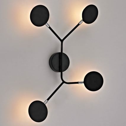 Wofi 446604109000 - Iluminação de parede LED BELIZE 4xLED/5W/230V 3000K preto