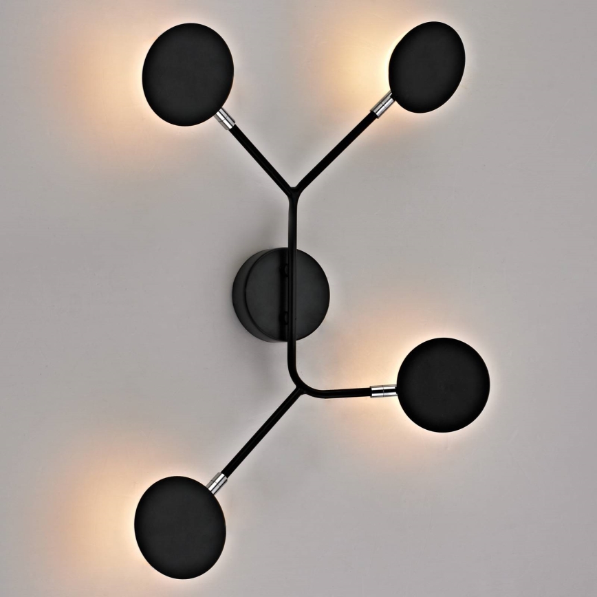 Wofi 446604109000 - Iluminação de parede LED BELIZE 4xLED/5W/230V 3000K preto