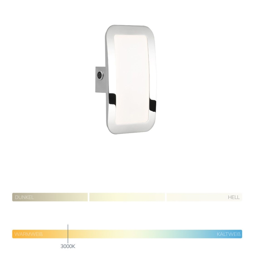 Wofi 4526.01.01.6000 - Iluminação de parede LED com regulação SAGA LED/8W/230V