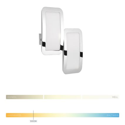 Wofi 4526.02.01.6000 - CONJUNTO 2x Iluminação de parede LED com regulação SAGA LED/8W/230V
