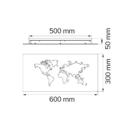 Wofi 4556.01.50.9600 - Iluminação de parede decorativa LED LINDA LED/26W/230V 3000K