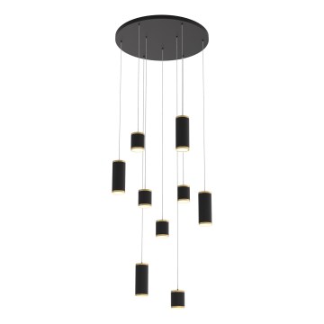 Wofi 5003-904 - Candelabro suspenso LED com regulação TOULOUSE LED/57W/230V preto/dourada