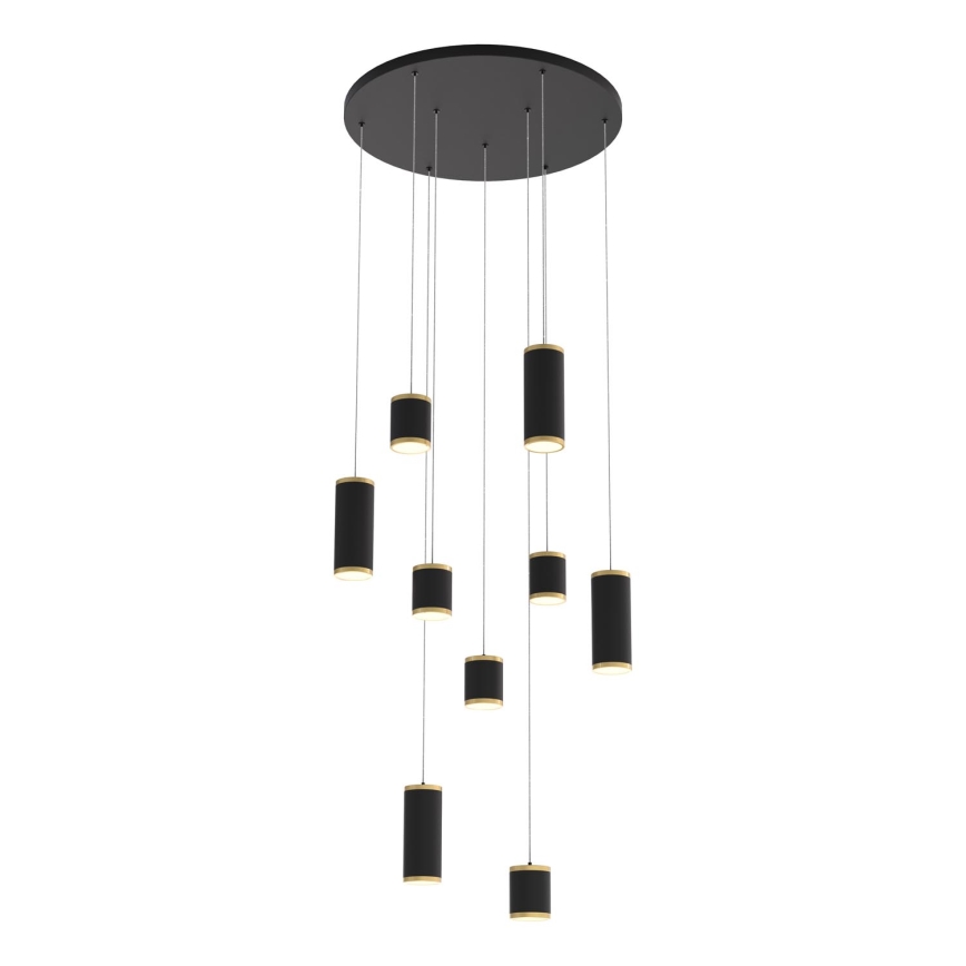Wofi 5003-904 - Candelabro suspenso LED com regulação TOULOUSE LED/57W/230V preto/dourada