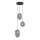 Wofi 5007-302 - Candelabro suspenso BELLEVILLE 3xE14/40W/230V preto/dourada
