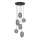 Wofi 5007-502 - Candelabro suspenso BELLEVILLE 6xE14/40W/230V preto/dourada