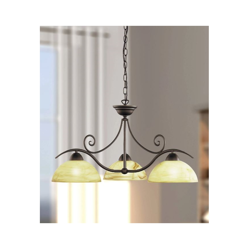 Wofi 5128.03.09.0000 - Candelabro suspenso LACCHINO 3xE27/60W/230V