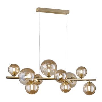 Wofi 6014.10.14.9000 - Candelabro suspenso LED VILLA 10xG9/3W/230V dourada