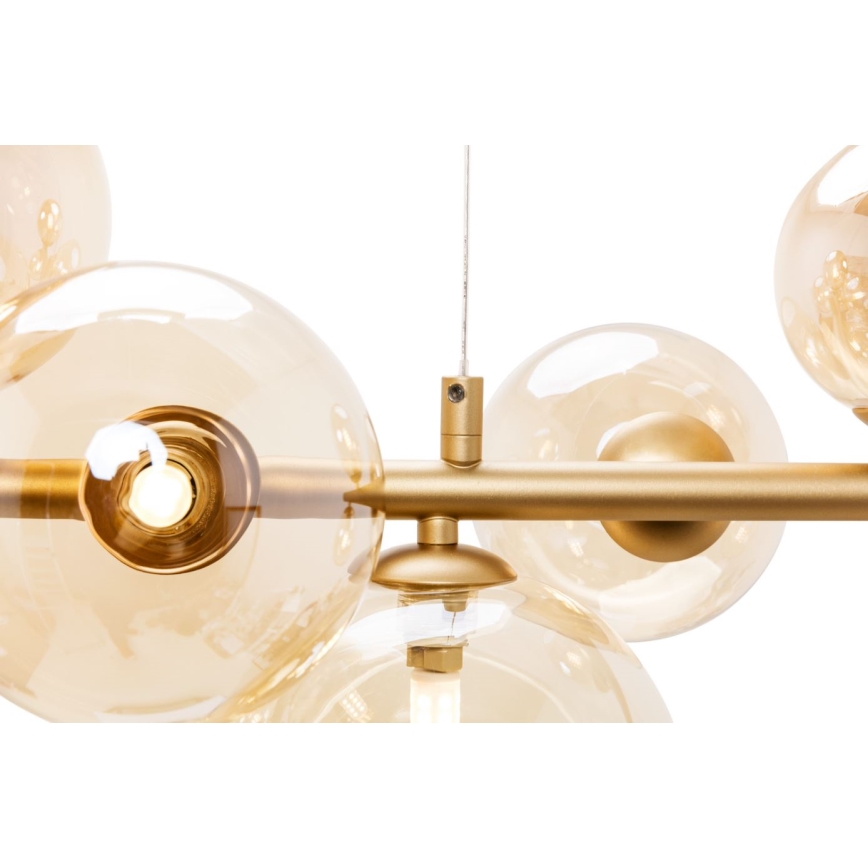 Wofi 6014.10.14.9000 - Candelabro suspenso LED VILLA 10xG9/3W/230V dourada