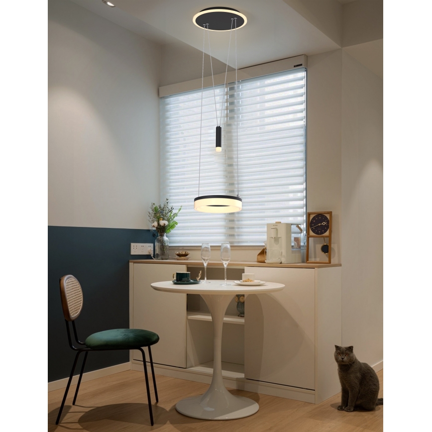 Wofi 6054-302 - Candelabro suspenso LED com regulação JESSE LED/15,5W/230V preto