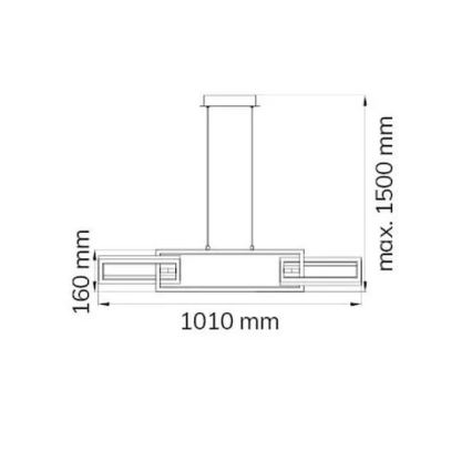 Wofi 6133.03.64.9000 - Candelabro suspenso LED com regulação MURIEL LED/26W/230V