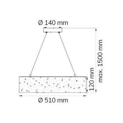 Wofi 6370.01.70.7000 - Candelabro suspenso LED LEIKA LED/21W/230V