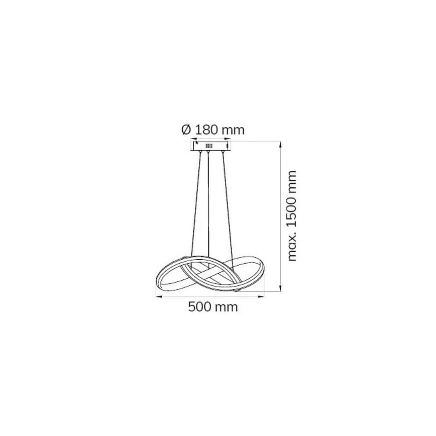Wofi 6823.01.10.9500 - Candelabro suspenso LED com regulação SOLO LED/28W/230V