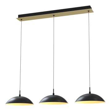 Wofi 7001-304 - Candelabro suspenso LED com regulação ROSCOFF LED/29W/230V preto/dourada
