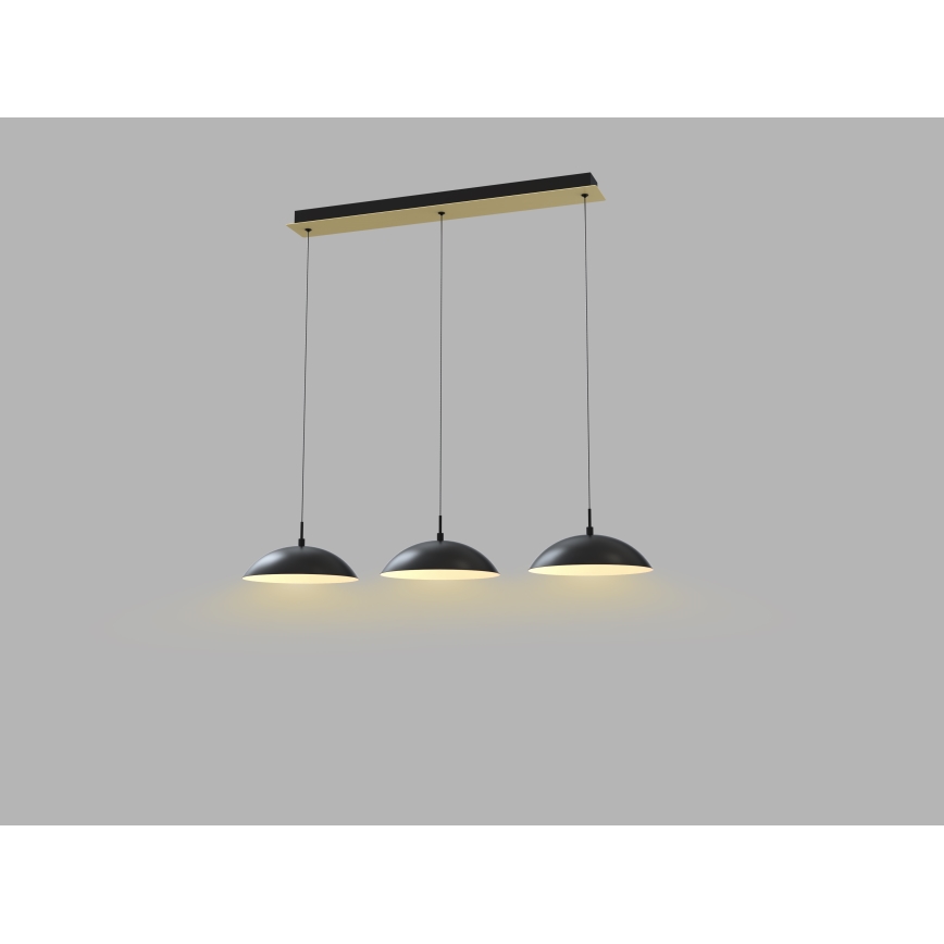 Wofi 7001-304 - Candelabro suspenso LED com regulação ROSCOFF LED/29W/230V preto/dourada