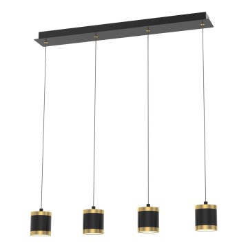 Wofi 7003-404 - Candelabro suspenso LED com regulação TOULOUSE LED/34W/230V preto/dourada