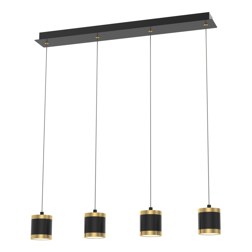 Wofi 7003-404 - Candelabro suspenso LED com regulação TOULOUSE LED/34W/230V preto/dourada