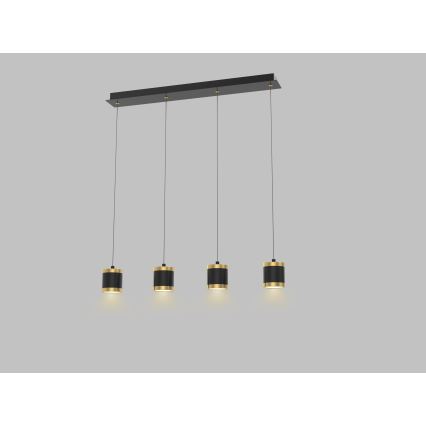 Wofi 7003-404 - Candelabro suspenso LED com regulação TOULOUSE LED/34W/230V preto/dourada