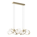 Wofi 7014-1401 - Candelabro suspenso LED NANCY 14xG9/3,5W/230V dourada/branco