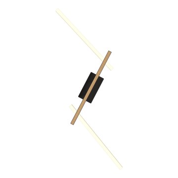 Wofi 7021-306 - Iluminação de parede LED com regulação RIMINI LED/40W/230V castanho/preto