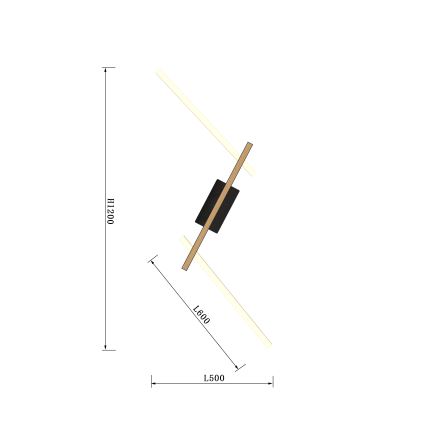 Wofi 7021-306 - Iluminação de parede LED com regulação RIMINI LED/40W/230V castanho/preto